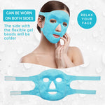znöcuetöd blue cold face eye mask ice pack for facial puff, dark circles and skin care