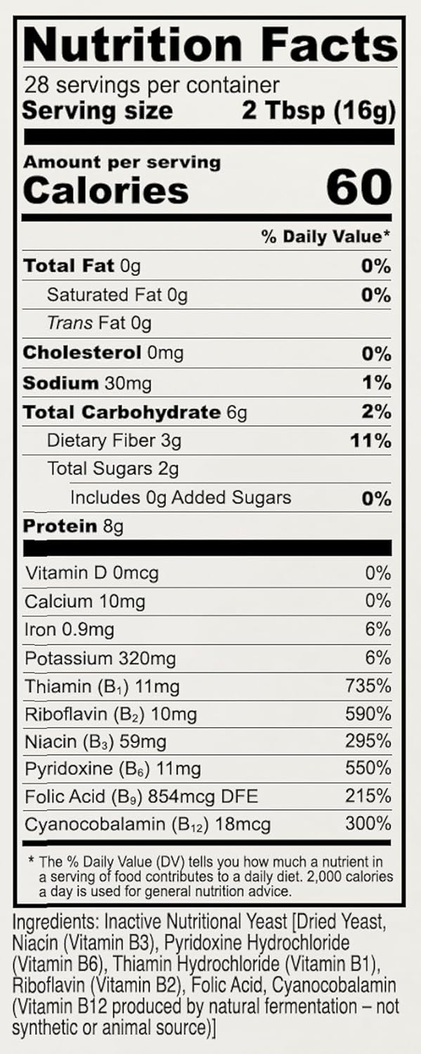 Anthony's Premium Fortified Nutritional Yeast Flakes 1 lb Gluten Free Non GMO Vegan