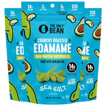 Crunchy Roasted Edamame Beans in Sea Salt, 4 oz, 3 Pack, Low Carb, Gluten-Free, Vegan