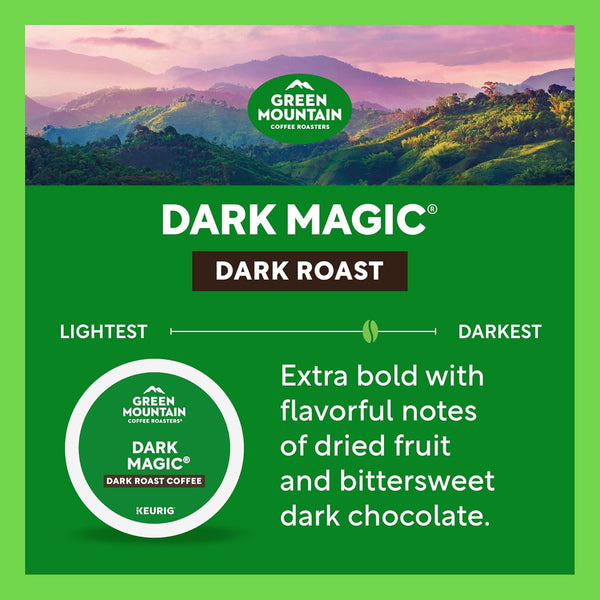 Green Mountain Coffee Roasters Dark Magic Keurig Single-Serve K-Cup Pods, Dark Roast Coffee, 72 Count