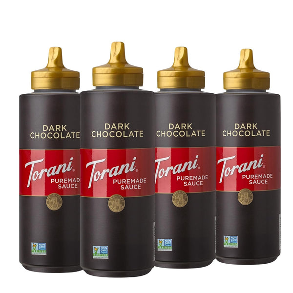 Torani Puremade Dessert & Drink Sauce Variety Pack, 4 Flavors, 16.5 oz Each