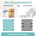 Wonderslim High Fiber Protein Bars Variety Pack 15g Protein 8g Fiber Low Sugar Low Carb