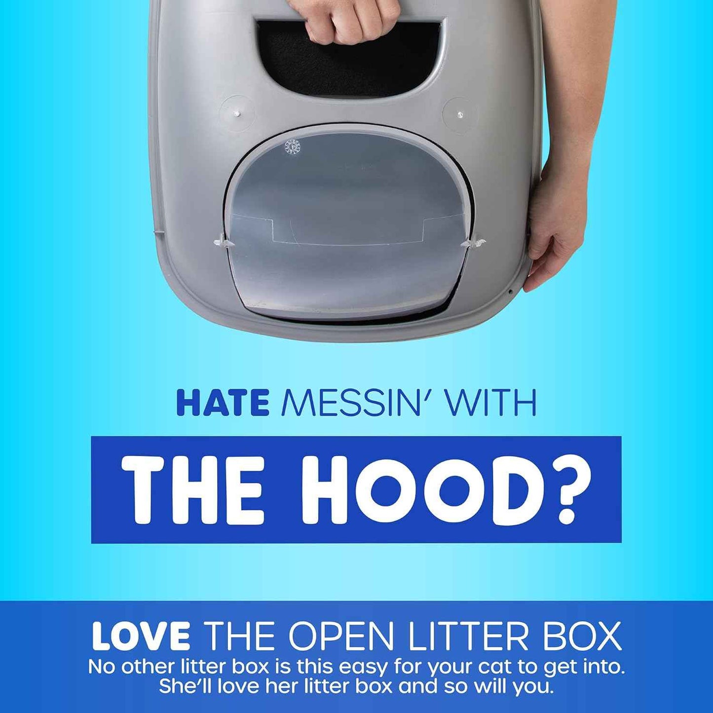 Petmate Litter Pan, Blue/Gray, Small, Made in USA