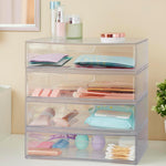 STORi STAX Plastic Stackable Organizer Drawers Set of 2 Clear Made in USA