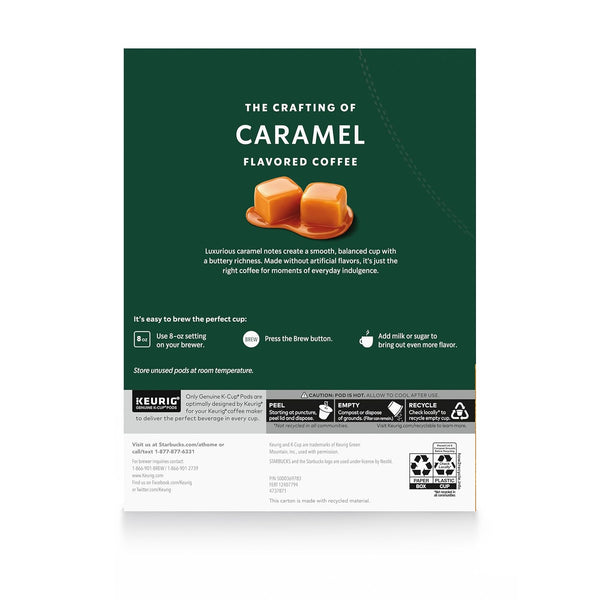 Starbucks Caramel Flavored Coffee K-Cup Pods for Keurig Brewers, 100% Arabica, 22 Pods