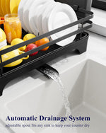 Kitsure Dish Drying Rack for Kitchen Counter with Cutlery Holder
