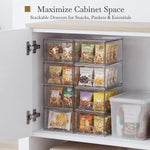 8 Pack Clear Stackable Acrylic Storage Boxes for Art Tool & Sketch Organization
