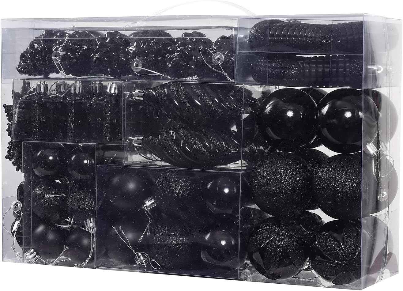 Sattiyrch 76ct Christmas Tree Ornaments Set,Golden Shatterproof Christmas Balls Decorations,Xmas Decorative Hanging Ornaments(Golden)