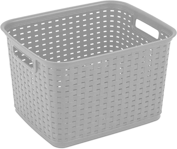 Sterilite 6-Pack Tall Weave Baskets for Organization and Storage
