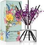 COCODOR Reed Diffuser Set with Preserved Baby's Breath with Sticks/April Breeze / 6.7oz / Scent Fragrance Oil Diffuser for Bedroom Bathroom Home Décor