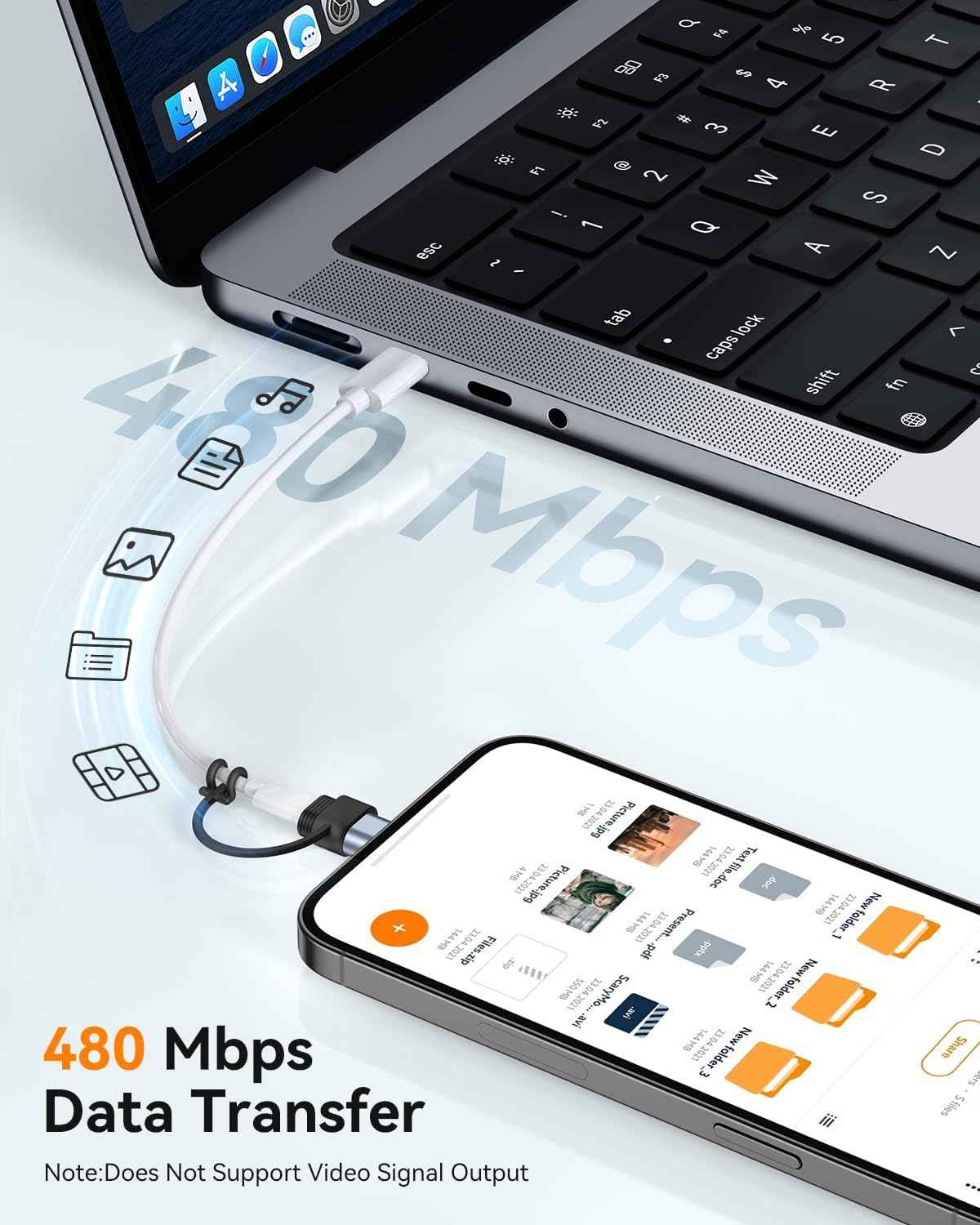 Temdan 4 Pack Lightning to USB C Adapter for iPhone 15/16/17 Pro/17 Pro Max,for iPhone 17/16 Charger,17/16 Accessories,Fast Charging & Data Transfer,USB C Charger Connector Cable,Not for Audio/OTG