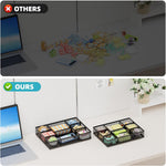 2 Pack Desk Drawer Organizer with Adjustable Compartments and 5 Dividers