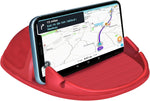 Car Phone Holder, Car Phone Mount Silicone Car Pad Mat for Various Dashboards, Slip Free Desk Phone Stand Compatible with iPhone, Samsung, Android Smartphones, GPS Devices and More, Black