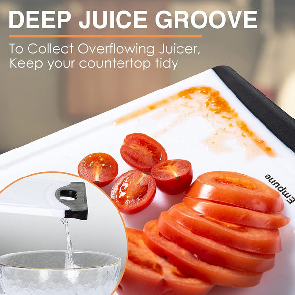 Set of 4 Extra Large Plastic Cutting Boards for Kitchen
