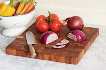Charleston End Grain Acacia Wood Cutting Board for Home or Commercial Use