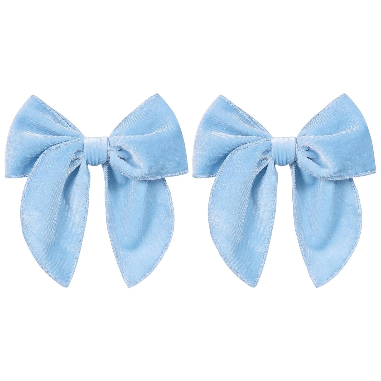 5" Red Christmas Velvet Fable Hair Bows Kids Big Velvet Ribbon Sailor Bow Alligator Clip Cheer Barrettes Hairpins Valentines New Year Gift Accessory for Toddler Teen Baby Girls