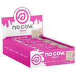 No Cow Vegan Protein Bars, Upgraded Chocolate Chip Cookie Dough, 20g Plant Based Protein, Gluten Free, Dairy Free, Soy Free, Keto Friendly, Low Sugar, High Fiber Snack Bars, Pack of 12