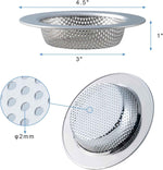 2 Pcs sink strainer for most kitchen sink drain basket, upgraded double-layer safe design