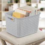 Sterilite 6-Pack Tall Weave Baskets for Organization and Storage