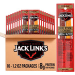 Jack Link's Jalapeno Beef Jerky Sticks and Cheese Sticks Combo, 16 Pack, 1.2 oz Snack Packs