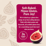 Gluten-free fig bars with real fruit and non-GMO ingredients in a twin pack