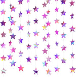 Patelai Glitter Star Garland Banner Christmas Decor 130 Feet Star Hanging Bunting Banner Twinkle Backdrop for Homecoming Classroom Wedding Birthday Halloween Party Supplies(Gold)