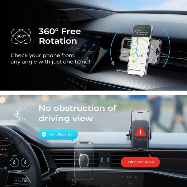 LISEN Magnetic Phone Holder for Car with Upgraded Clip and Ultra 6 Strong Magnets