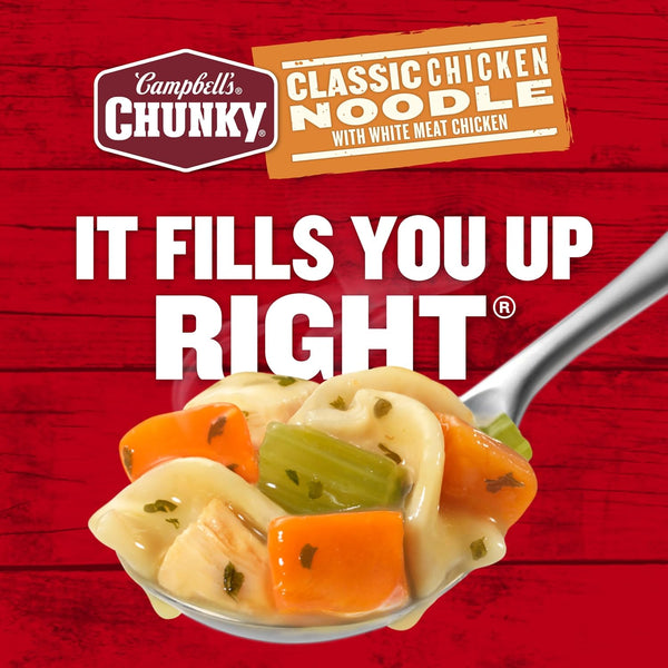 Campbell's Chunky Classic Chicken Noodle Soup, 18.6 oz Can