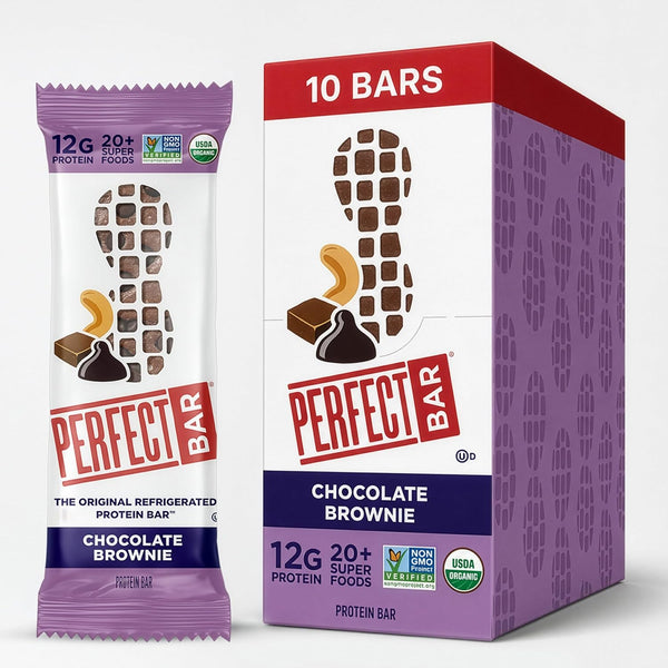 Perfect Bar Peanut Butter Protein Bars, Gluten Free, 10 Count, 2.5 Oz Each