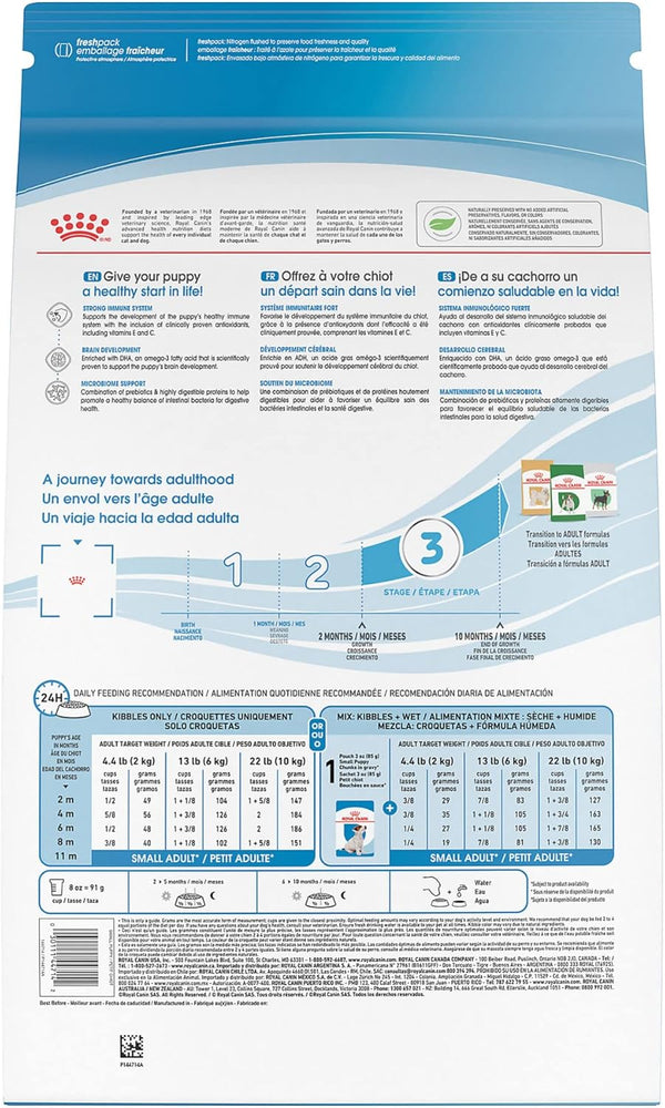 royal canin size health nutrition small puppy dry dog food, 4 lb bag for puppies 2 to 10 months, 9 to 22 lbs expected adult weight