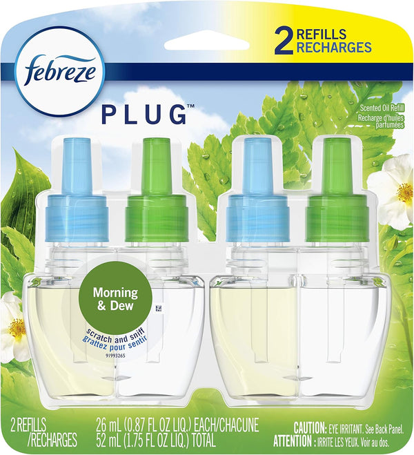 Febreze Plug-In Air Freshener, Odor-Fighting Scented Oil Refill, Air Fresheners for Home and Bathroom and Kitchen, Long Lasting for Strong Odors, Linen & Sky Scent, 0.87oz Refills, 3 Count (Pack of 1)