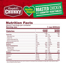 Campbell's Chunky Healthy Request Roasted Chicken Soup, 12-Pack, 18.6 Oz Cans with Vegetables