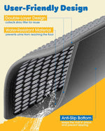 Grey Small Litter Trapping Mat, Easy to Clean Waterproof Kitty Litter Mats for Floor, 23.2'' x 14.6''