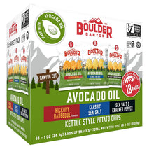 boulder canyon avocado oil kettle style potato chips 18 count variety pack gluten-free non-gmo