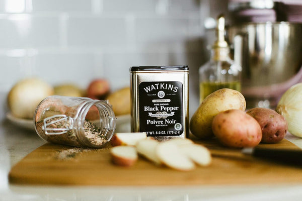 Watkins Pure Ground Black Pepper, 6 oz. Tin, Non-Gmo, Gluten-Free, Kosher, Handcrafted in USA