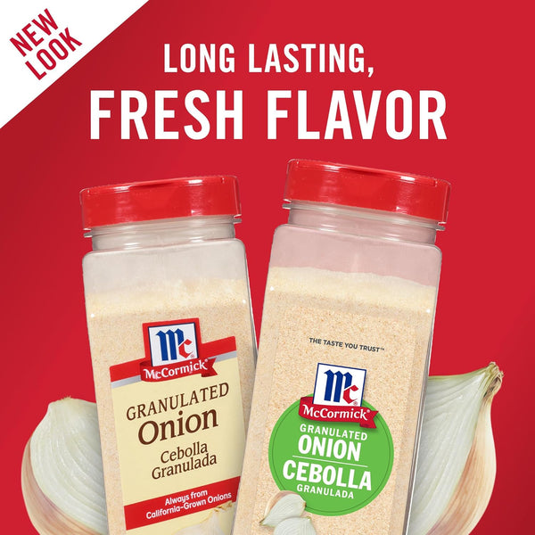 McCormick Granulated Onion, From Whole White Onions, for Consistent Flavor, 18 oz