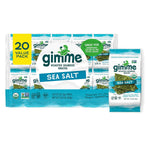 Gimme Organic Premium Roasted Seaweed Snacks, Sea Salt, 20 Count, Keto, Vegan, Gluten-Free