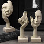 3 Pcs Thinker Statue,Modern Home Resin Sculptures,Collectible Figurines for Home Office Bookshelf Desktop Decor(Golden)