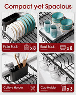 Sakugi Expandable Stainless Steel Dish Rack for Kitchen Sink