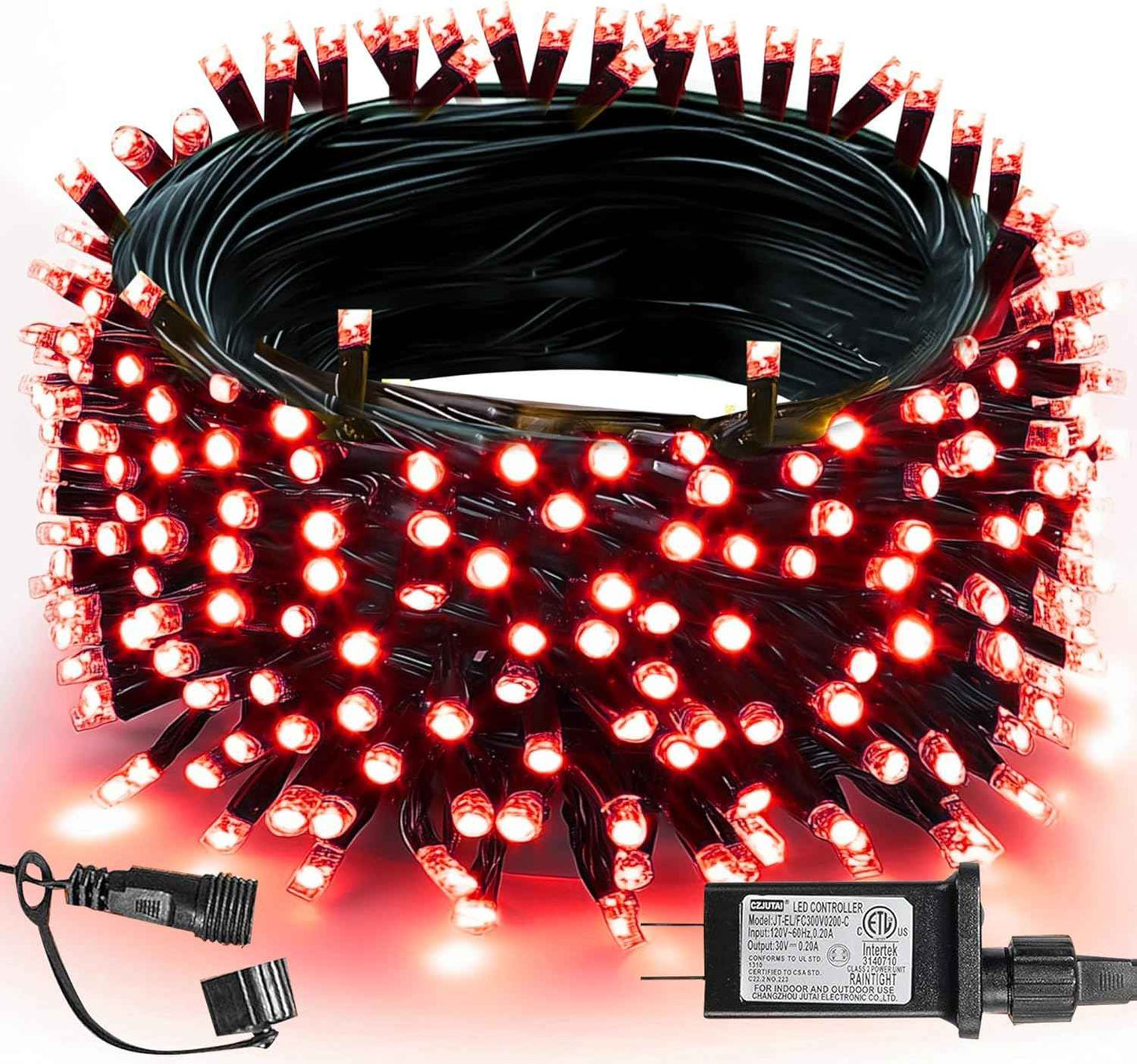 TW SHINE 200 LED Christmas Lights, 66FT Multi-Colored Outdoor Plug-In String Lights with 8 Modes, Waterproof Holiday Décor for Yard, House & Parties