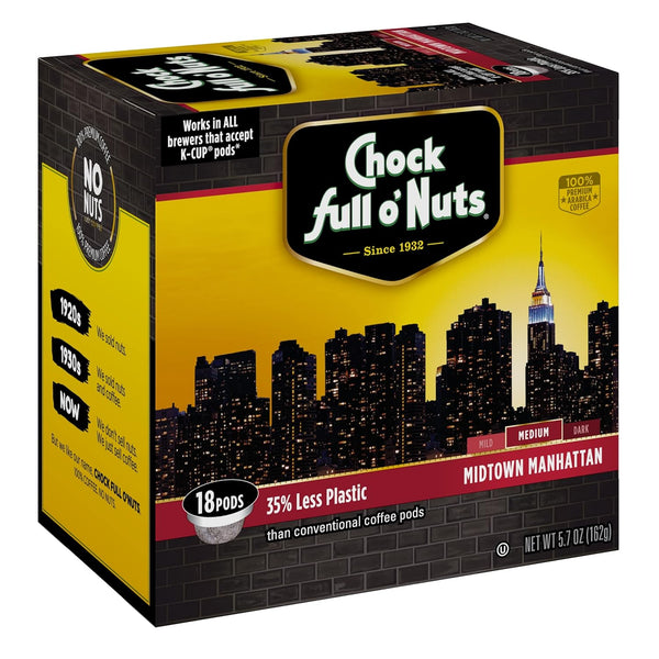 Chock Full o' Nuts Heavenly Original Keurig K-Cup Pods for Keurig Brewers