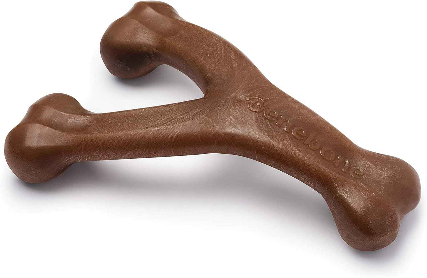 Benebone Wishbone Durable Dog Chew Toy for Aggressive Chewers, Real Bacon, Made in USA, Medium