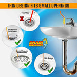 FlexiSnake 18-inch USA-made drain snake for hair clog removal with 5 wands and removable handle