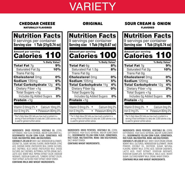 Pringles Potato Crisps Chips Variety Pack 19.3oz Box