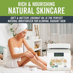 Viva Naturals Unrefined Cold-Pressed Extra Virgin Coconut Oil 16 fl oz, USDA Organic & Non-GMO