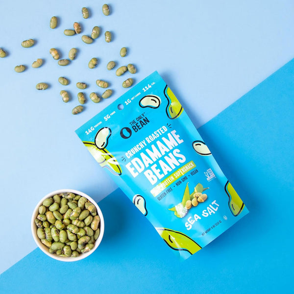 Crunchy Roasted Edamame Beans in Sea Salt, 4 oz, 3 Pack, Low Carb, Gluten-Free, Vegan