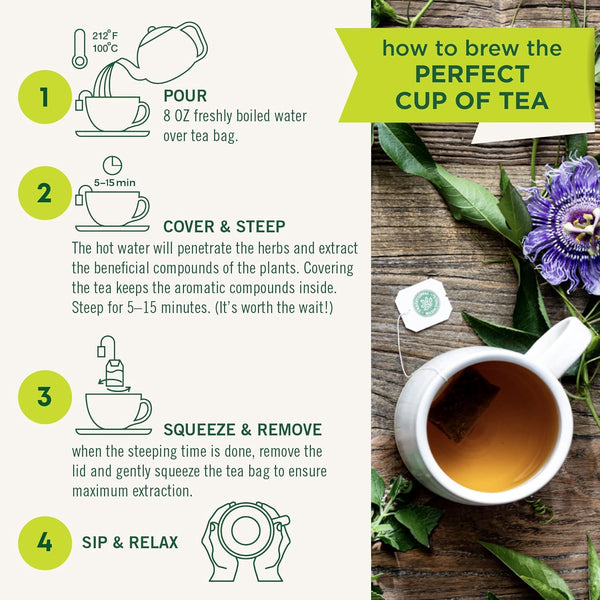 Organic Hibiscus Tea - 16 Tea Bags - Kosher, Non-GMO, Caffeine-Free, Compostable