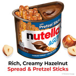 Nutella & GO! Chocolate Hazelnut Spread with Pretzel Sticks, 24 Snack Packs, 1.9 oz Each
