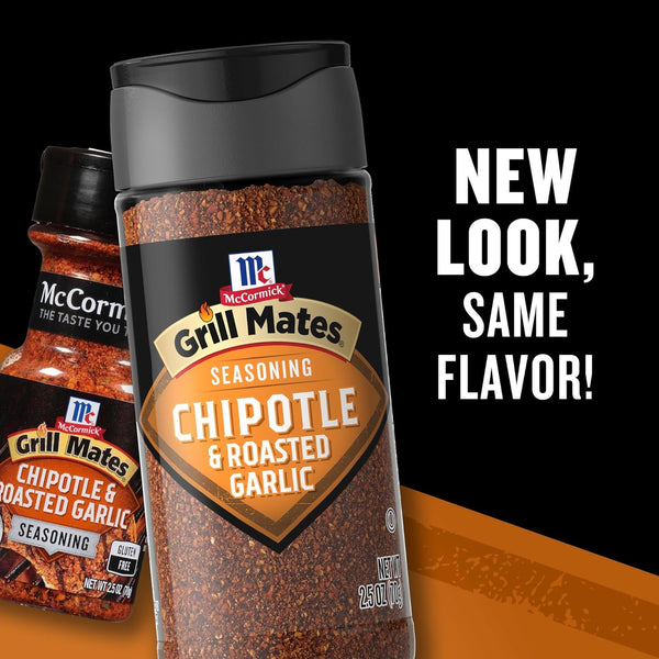 McCormick Grill Mates Chipotle & Roasted Garlic Seasoning, 2.5 oz, 2.5 oz bottle