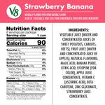 V8 Strawberry Banana 100% Fruit and Vegetable Juice, 8 fl oz Can (6 Pack)